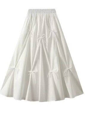 Bow Detail A-Line Skirt